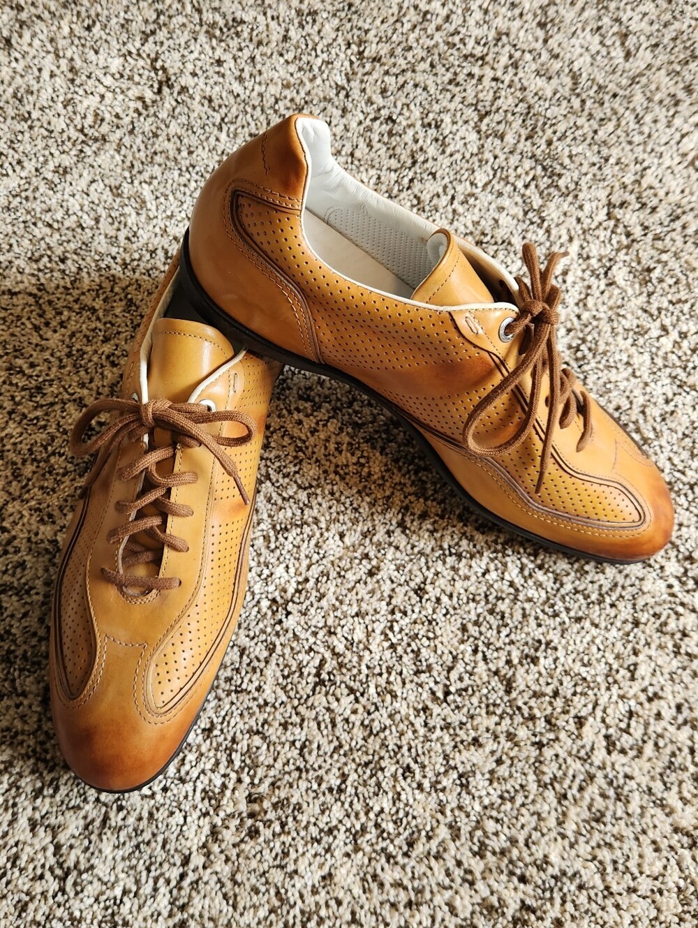NWOB Santoni Italian Leather Sneakers